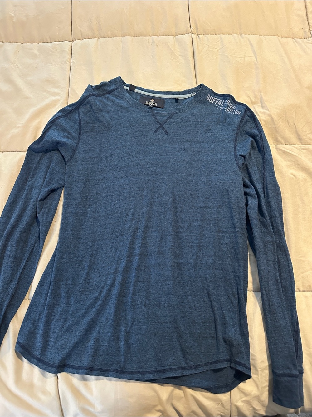 Buffalo David Bitton Navy Heather Crew Shirt